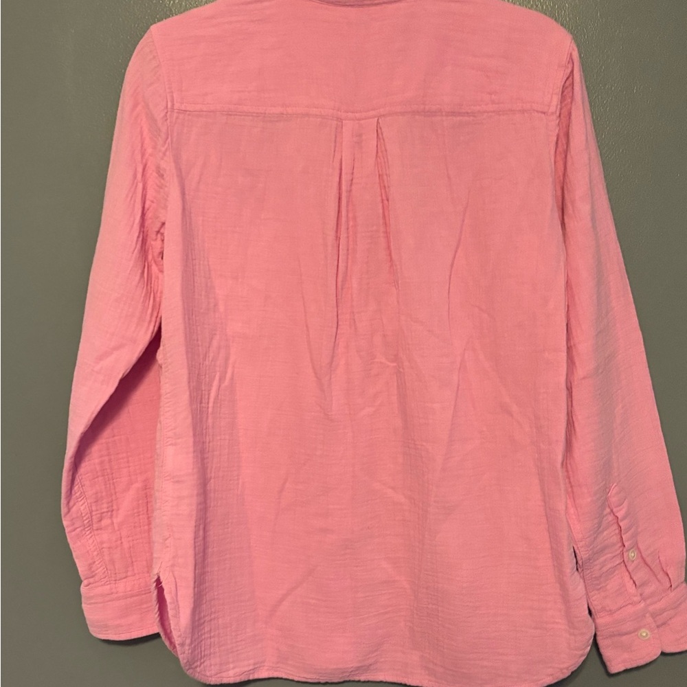 J. Crew Pink Button-Down Cotton Shirt - Picture 7 of 7